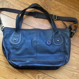 The Sak Dark Brown Leather Shoulder Bag